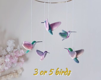 Hummingbird mobile Tropical birds baby mobile girl Flying bird mobile neutral Crib mobile girl Woodland nursery mobile Garden nature theme