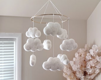 Baby Mobile Wolke Kinderzimmer Dekor Wolke Babyzimmer Babyzimmer Babyzimmer Mobile Kinderzimmer Dekor Kinderzimmer Deko Wanddeko Kinderzimmer Dekor Wolke