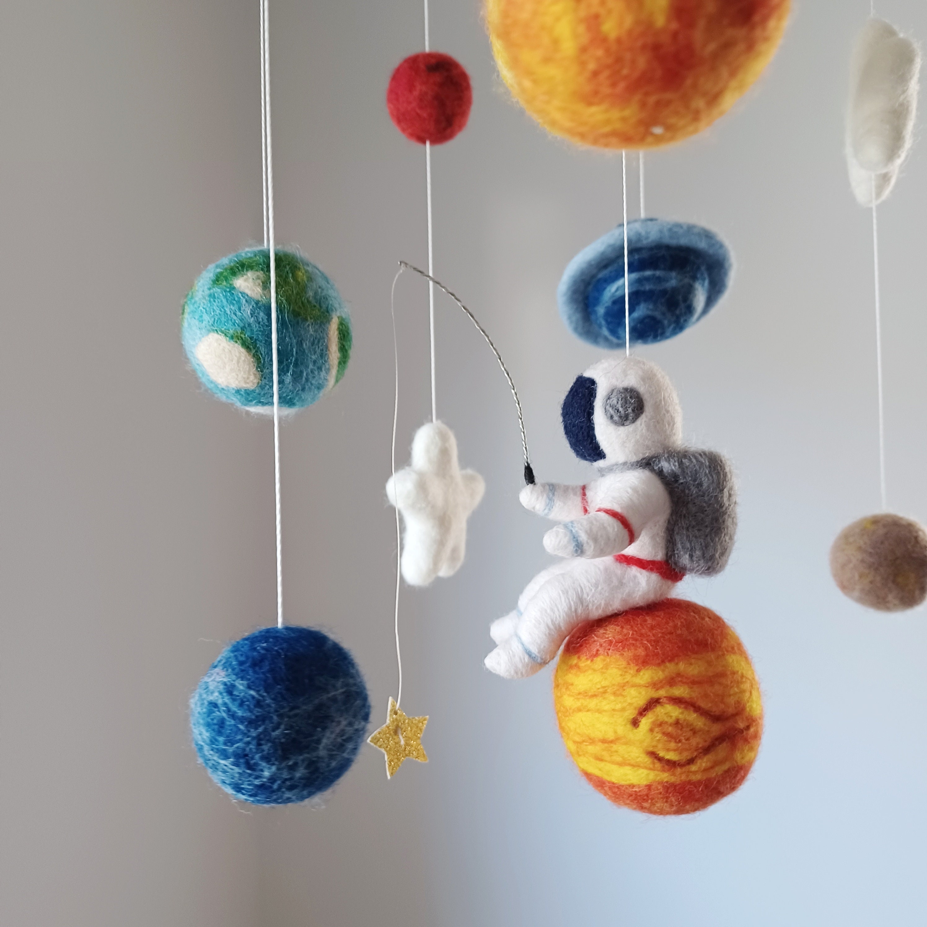 Solar System Mobile Space Mobile Nursery Baby Mobile Crib Felt Planet ...