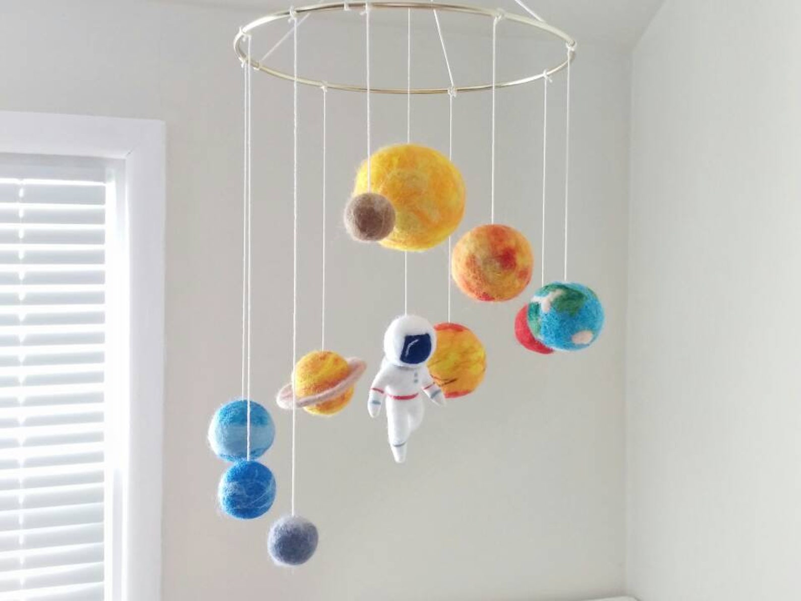 Solar System Mobile Crib Space Mobile Nursery Felt Planet Mobile ...