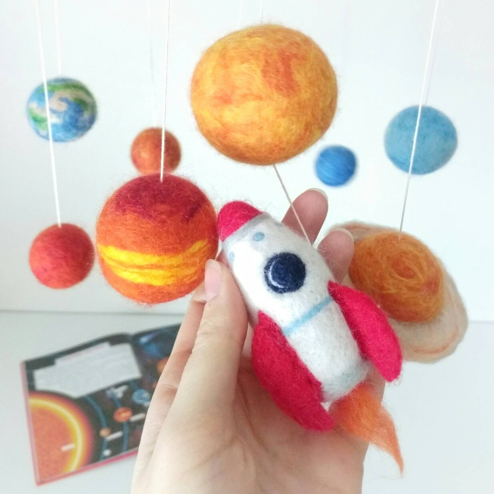 Solar system mobile nursery Outer space mobile baby boy | Etsy