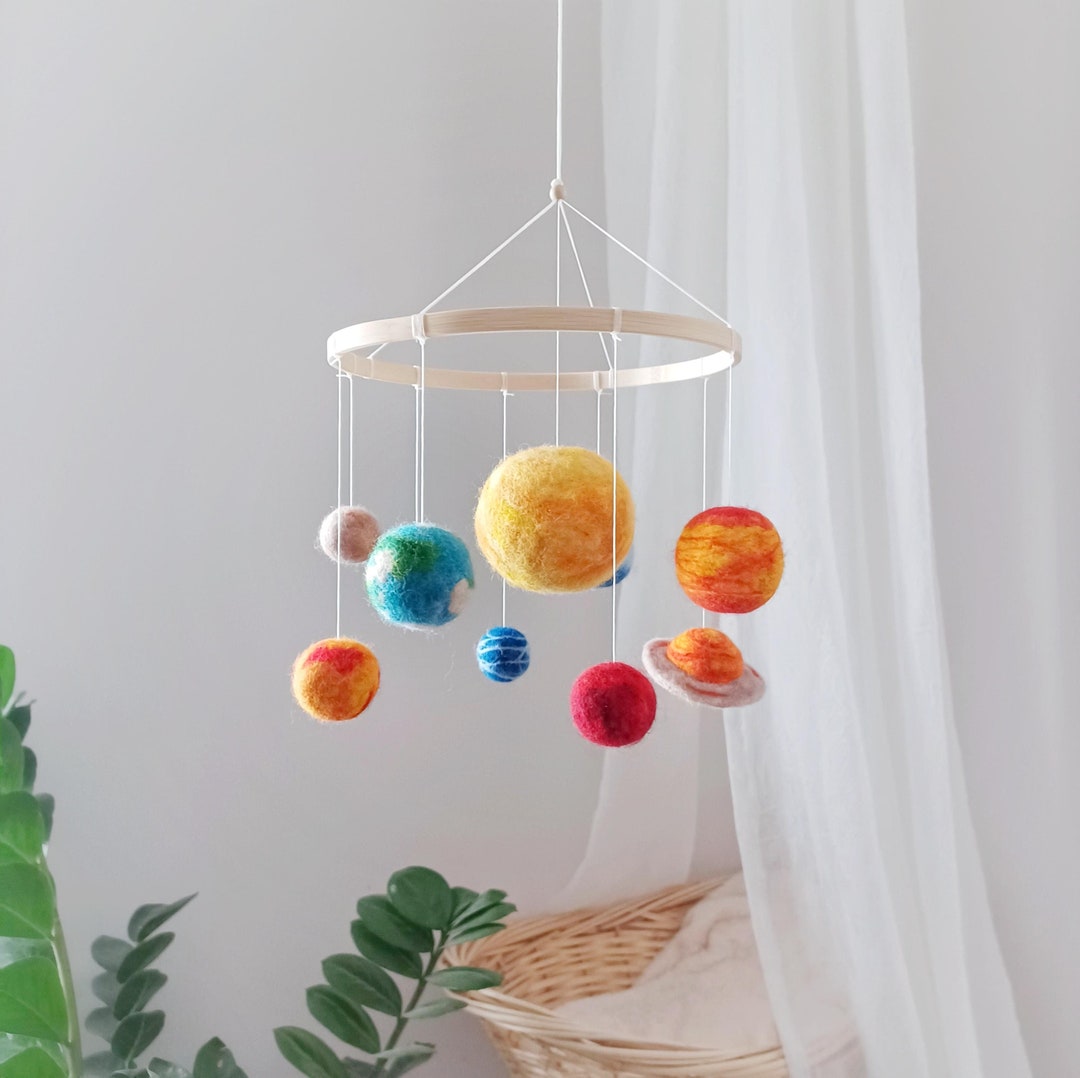 Solar System Mobile Nursery Hanging Space Baby Mobile Boy Planet Mobile ...