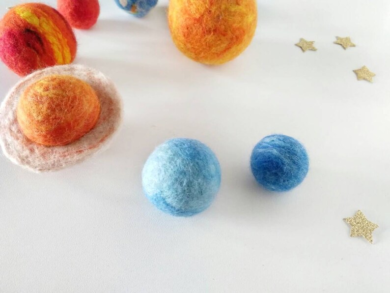 Solar System Set Needle Felt Planets Montessori Science Kits Kids ...