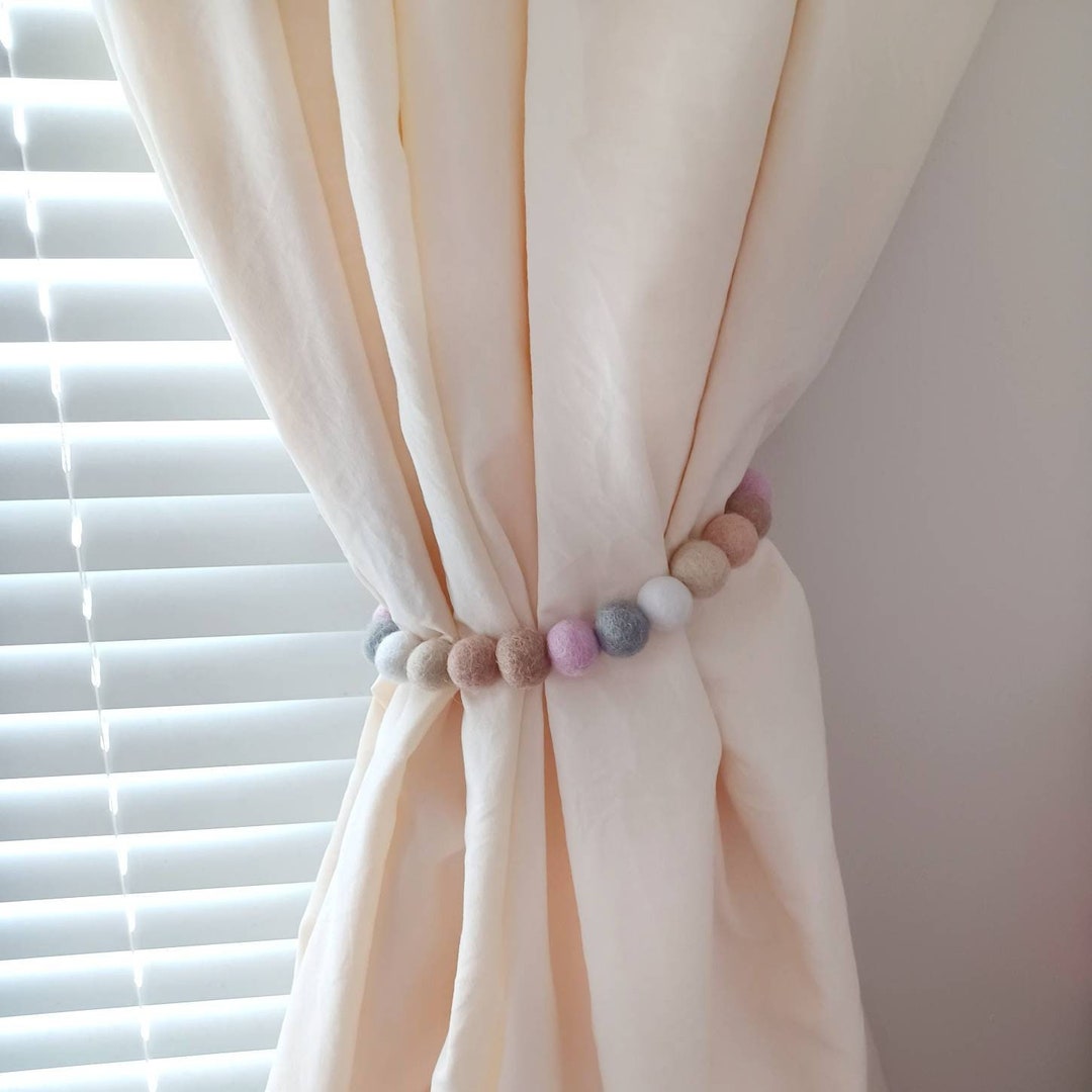 Boho Curtain Tie Backs Nursery Nordic Curtain Tiebacks Cream Etsy