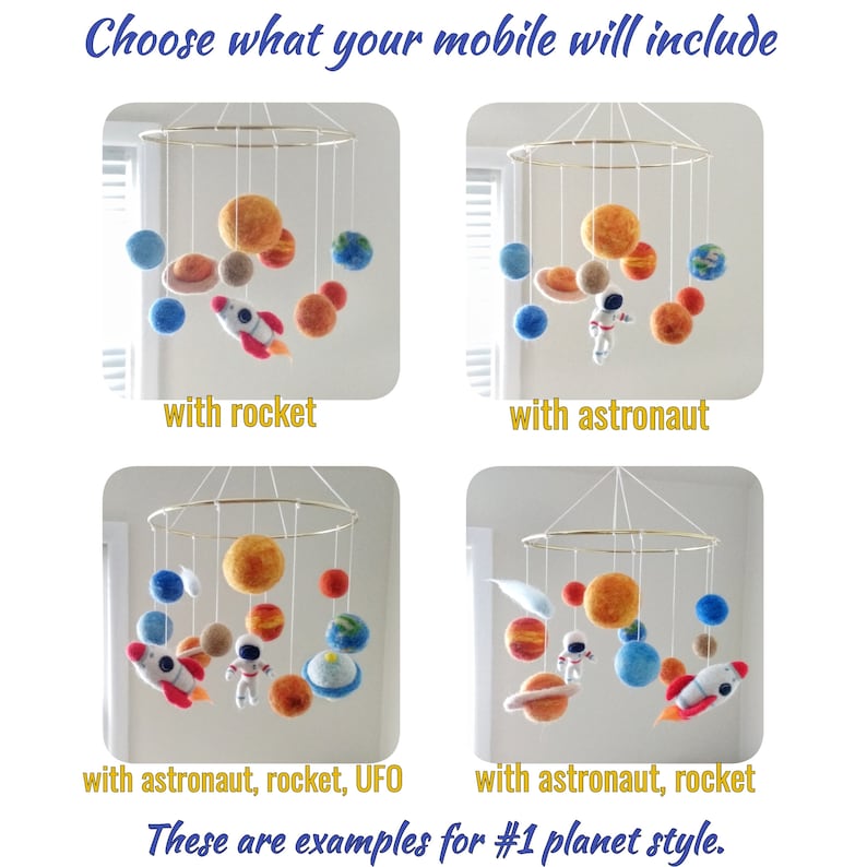 Solar System Mobile Nursery Outer Space Mobile Baby Boy Planets Mobile ...