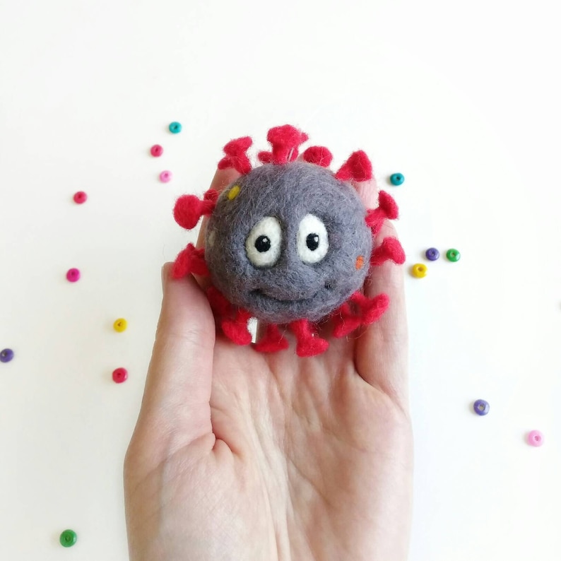 Needle Felted Virus Toy Stuffed Virus Model Cute Virus Etsy Canada