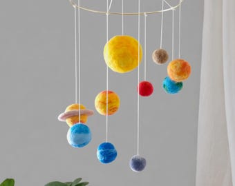 大型太陽系惑星モビール、吊り下げ式太陽と惑星モデル、宇宙の子供部屋