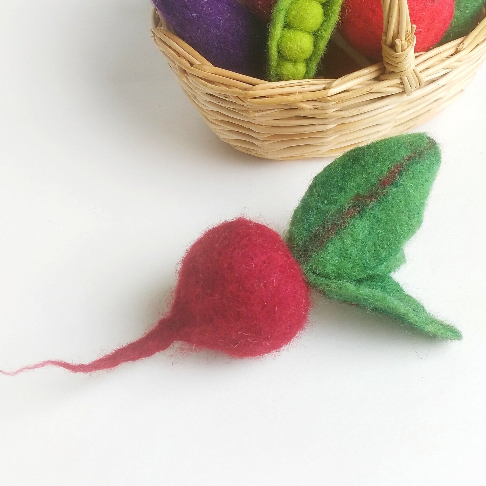 Needle Felted Vegetables Set of 12 Pretend Play Food Kitchen Etsy