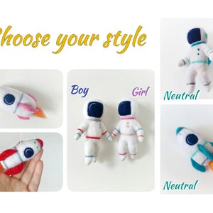 Solar system mobile crib Felt planets mobile nursery Astronaut mobile baby boy Outer space mobile baby Spaceman galaxy mobile hanging decor image 10