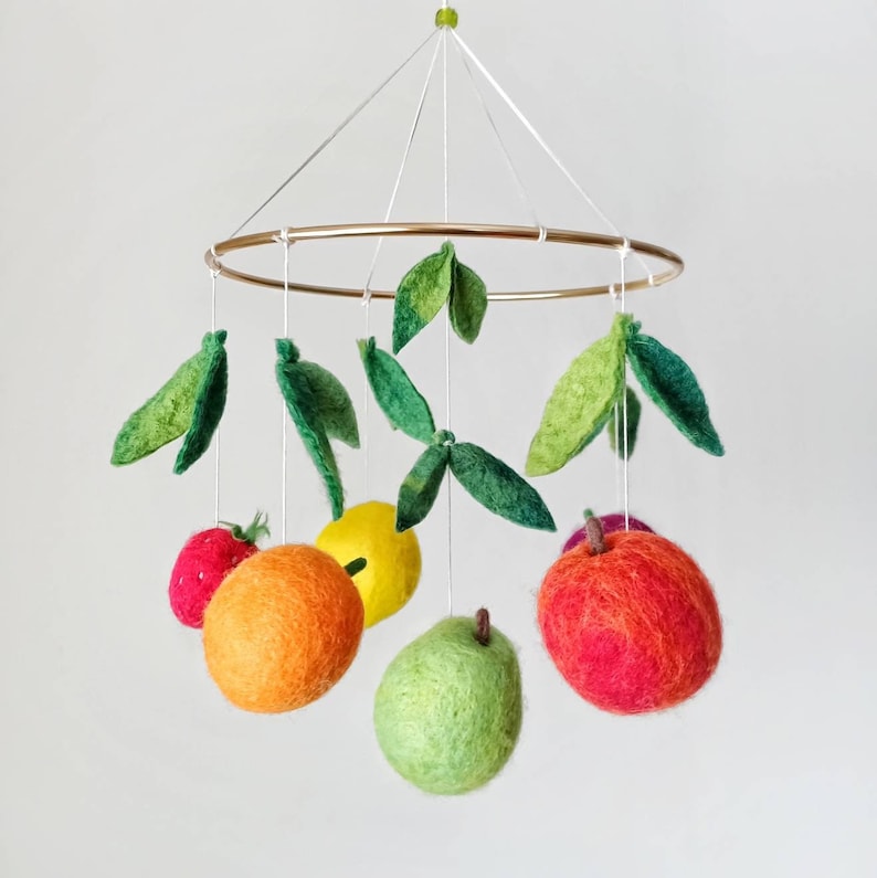 Fruit Crib Mobile Felt Fruits Baby Mobile Hanging Vegetable Etsy