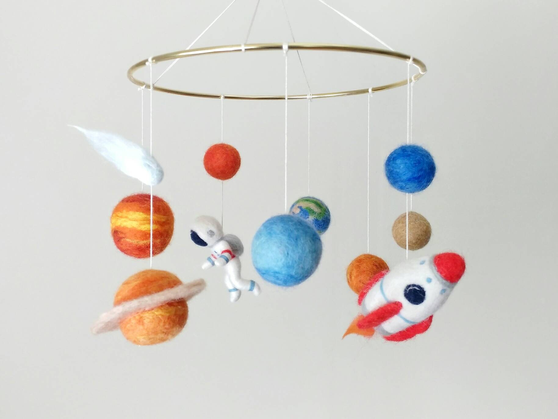 Solar system mobile baby Space mobile nursery Felt Etsy