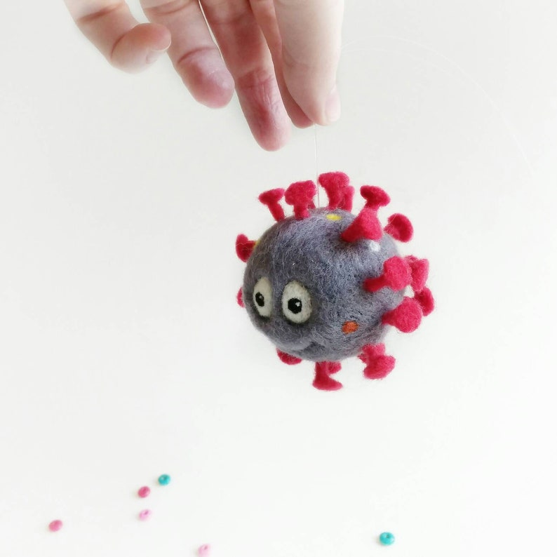 Needle Felted Virus Toy Stuffed Virus Model Cute Virus Etsy Canada