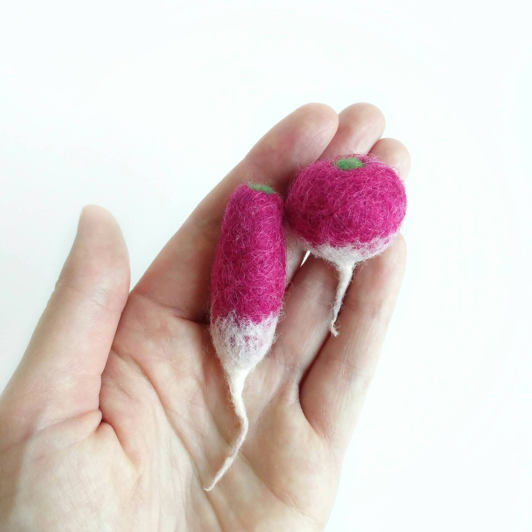 Felted Radish Play Food Felt Vegetable Garden Kids Kitchen Etsy