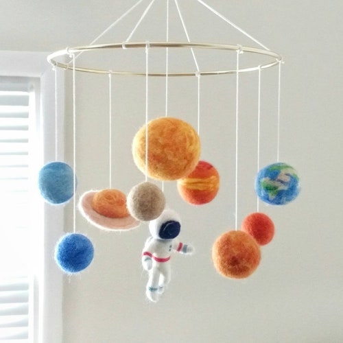 Solar System Mobile Nursery Outer Space Mobile Crib Felt - Etsy