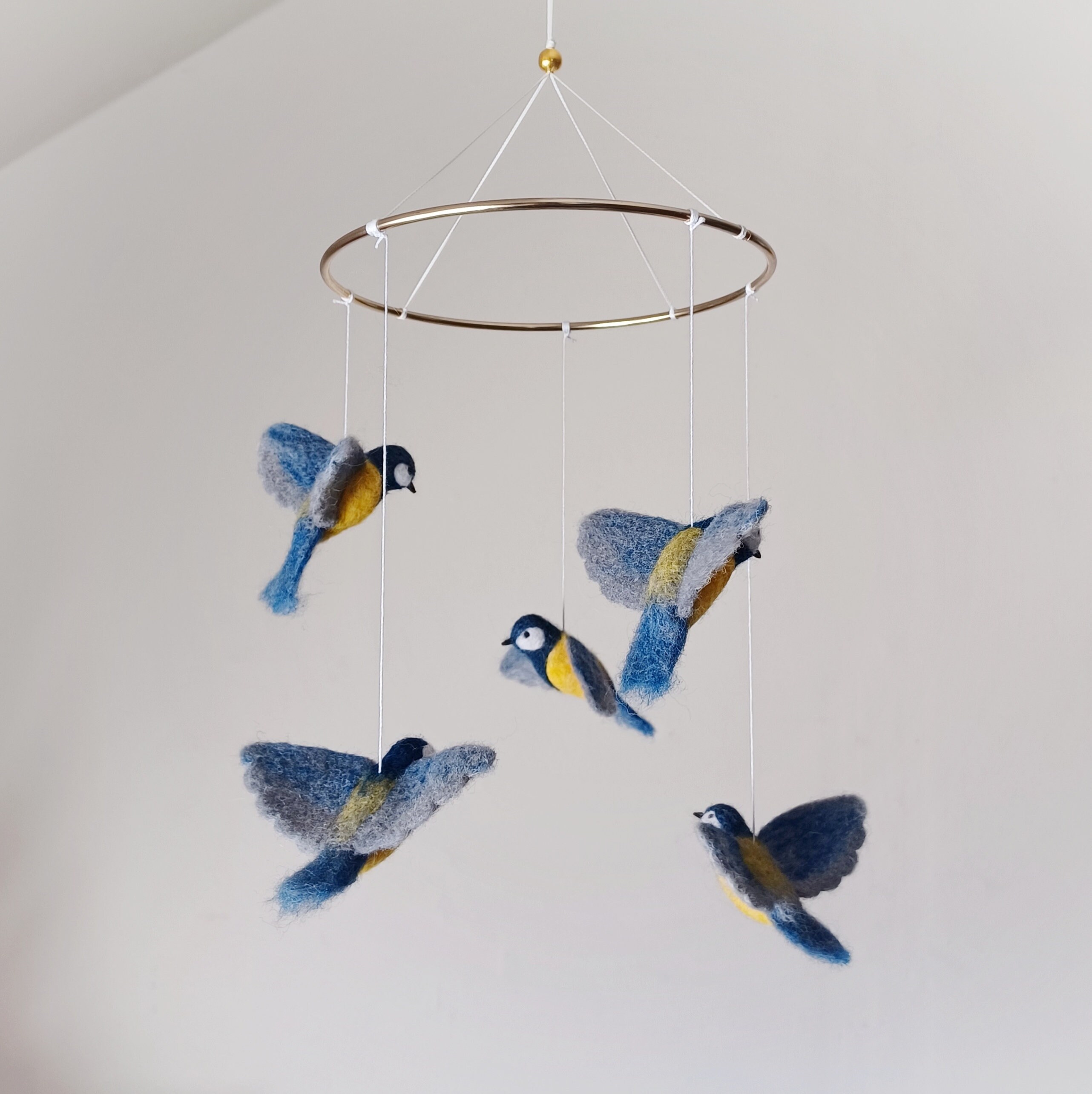 Bird Mobile for Nursery Flying Bird Baby Mobile Girl Chickadee Garden ...