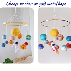 Solar System Mobile Crib Felt Planets Mobile Nursery Astronaut Mobile ...