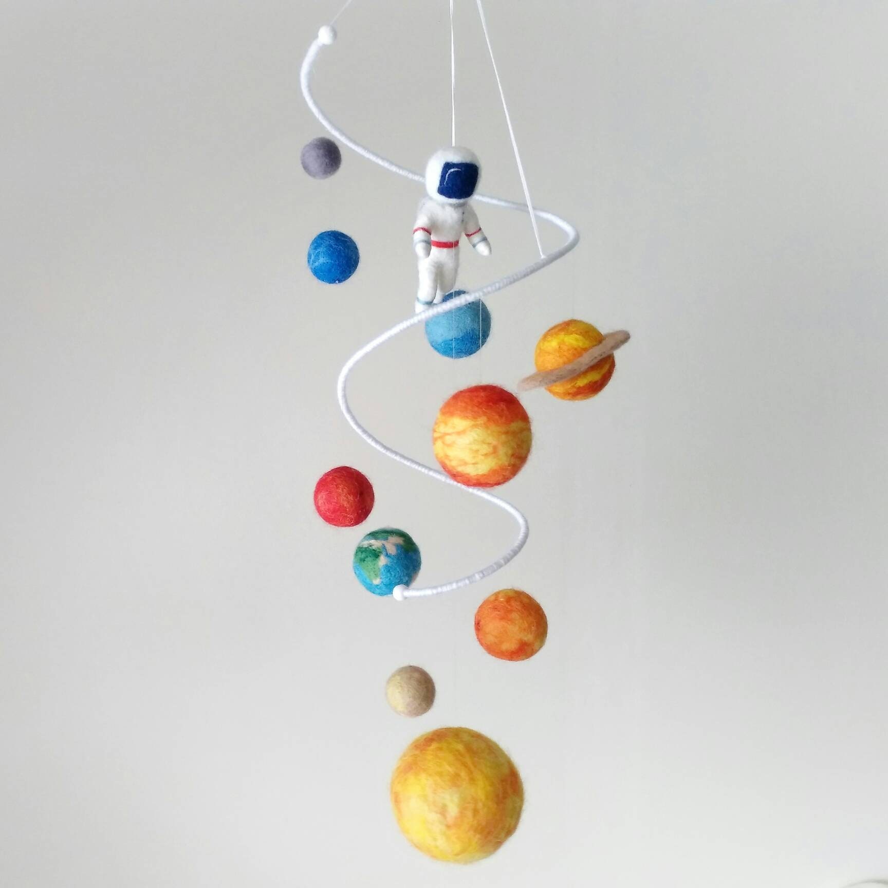 Solar system mobile nursery Space mobile baby boy Felt Etsy