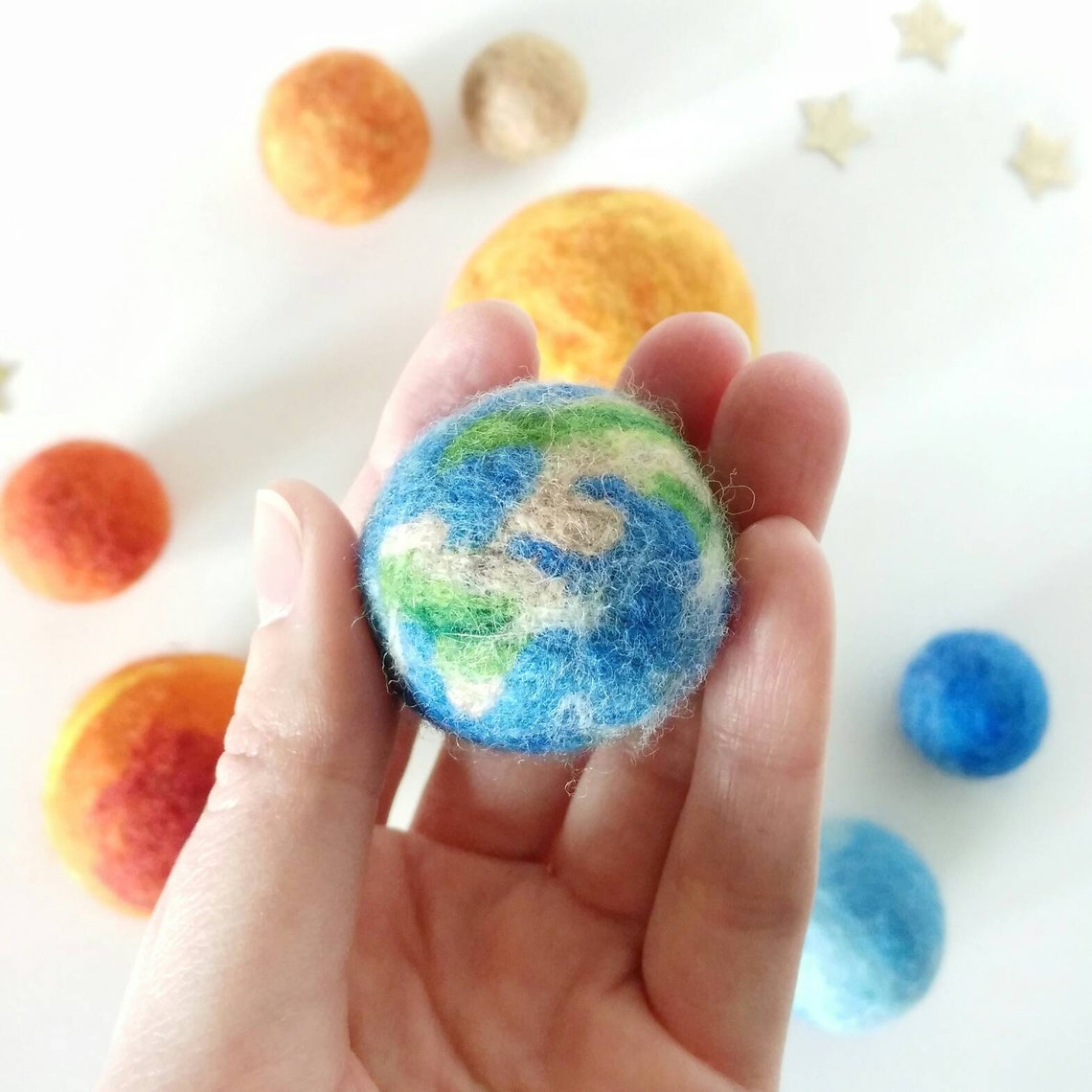 Solar System Montessori Set Outer Space Mobile DIY Wool Felt Planets ...