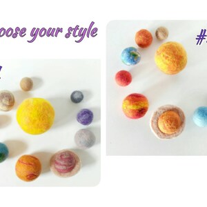Solar System Montessori Set Outer Space Mobile DIY Wool Felt Planets ...