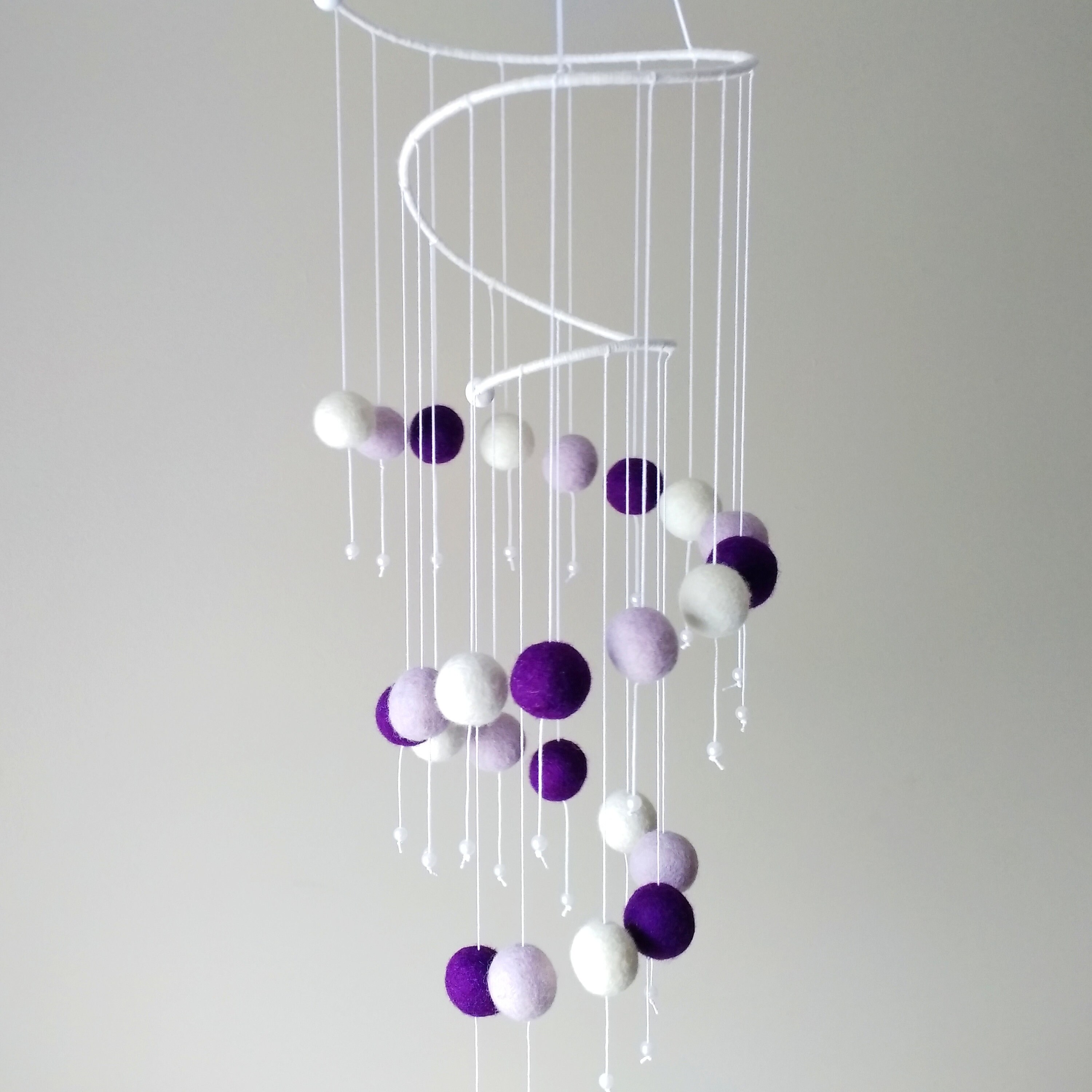purple crib mobile