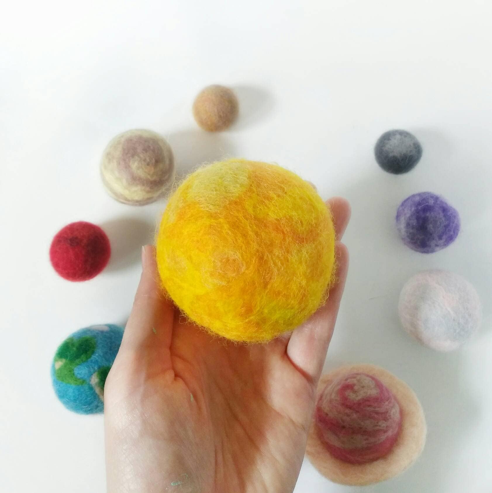 Solar System Montessori Set Outer Space Mobile DIY Wool Felt Planets ...