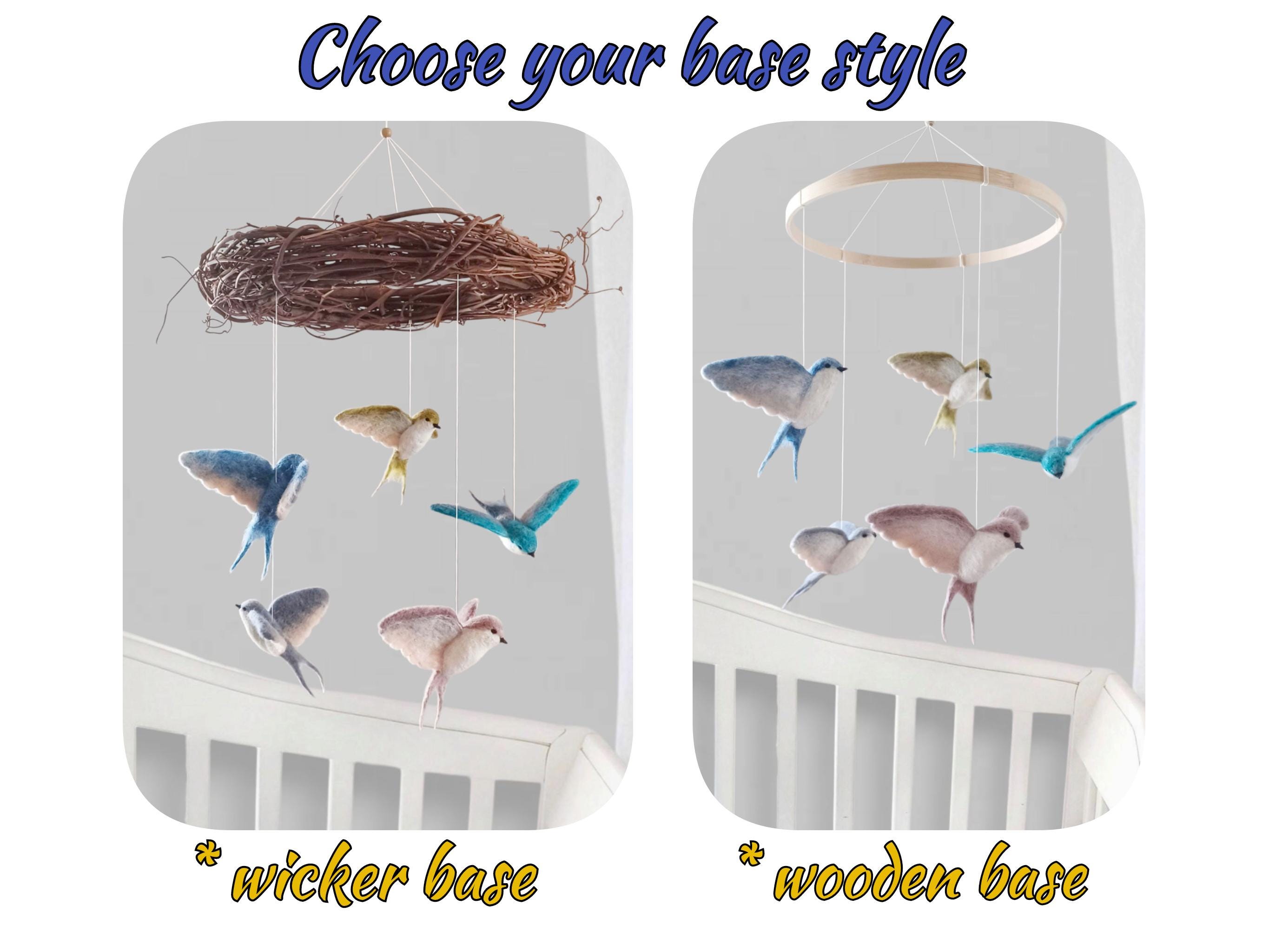 Bird Mobile Nursery Flying Birds Baby Mobile Neutral Swallow Mobile ...