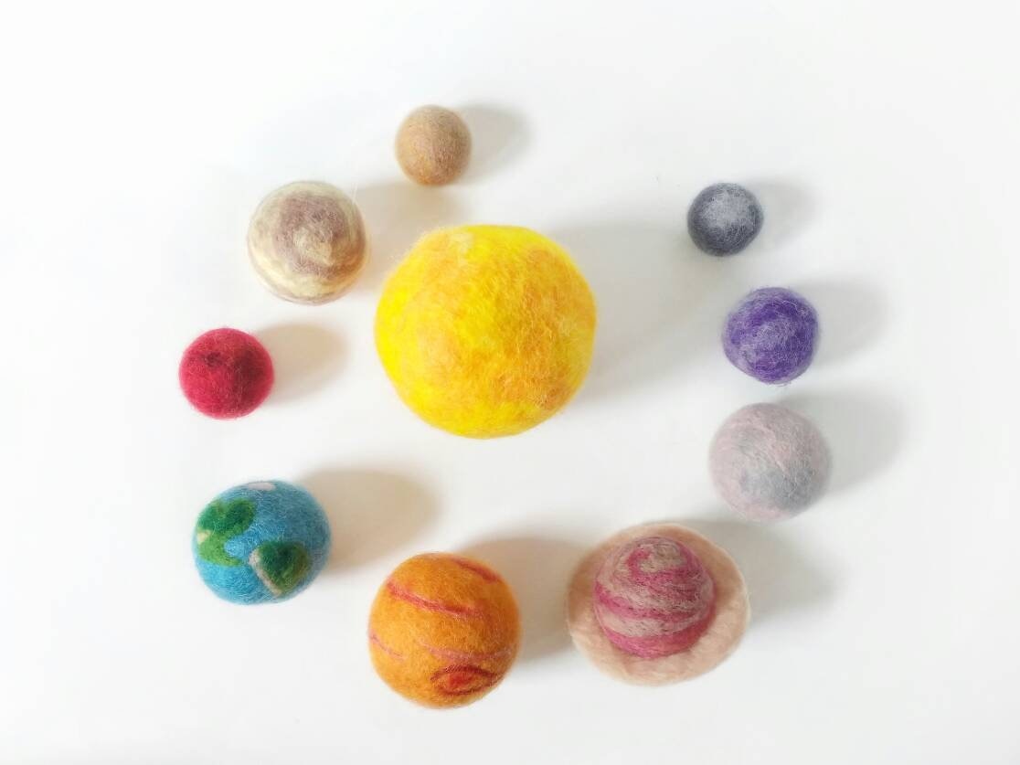 Solar System Montessori Set Outer Space Mobile DIY Wool Felt Planets ...