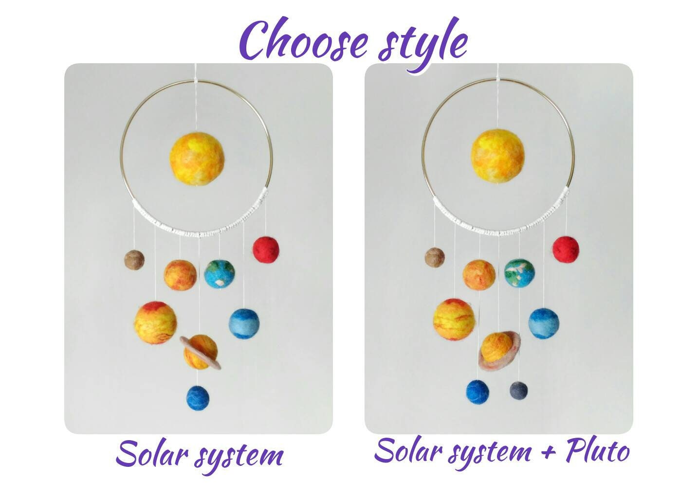 Sonnensystem Mobile Kinderzimmer Raum mobile hängend Filz | Etsy