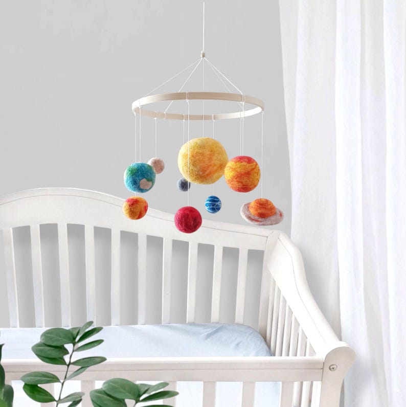 Solar System Mobile Nursery Hanging Space Baby Mobile Boy Planet Mobile ...