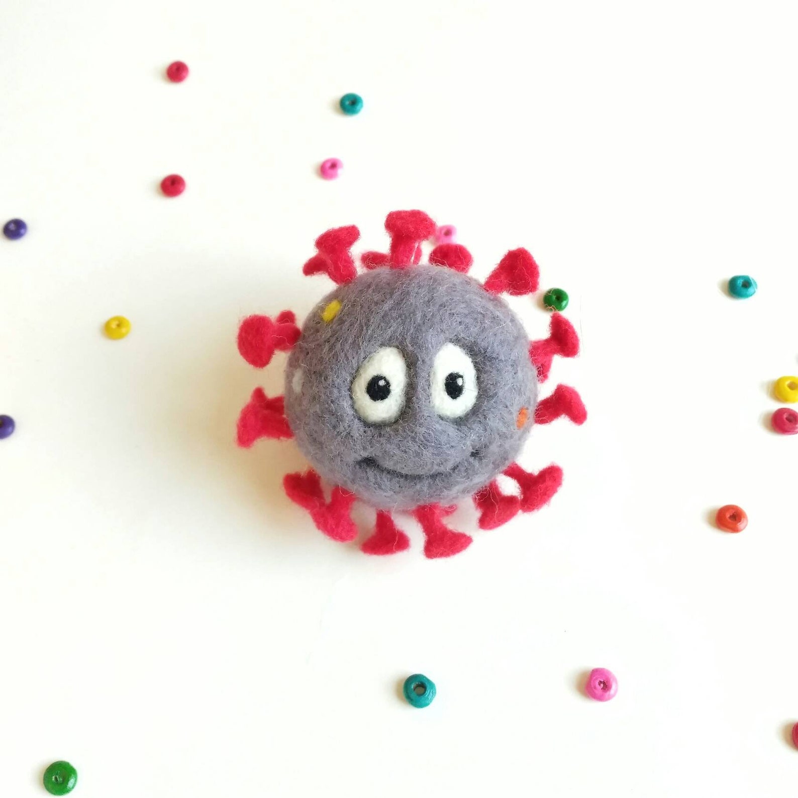 Needle Felted Virus Toy Stuffed Virus Model Cute Virus Etsy Canada