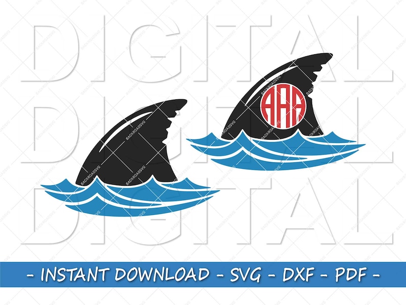 Download Shark Fin SVG File Clip Art Vector Files Cricut Silhouette ...