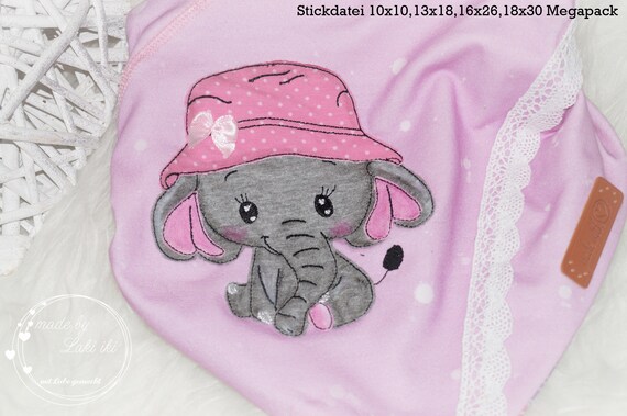 File di ricamo elefante con cappello da sole Doodle Megapack | Etsy Italia