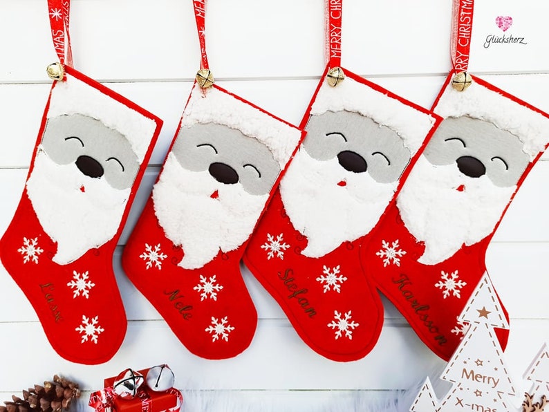 Stickdatei Filz Nikolausstiefel ITH Weihnachtsmann