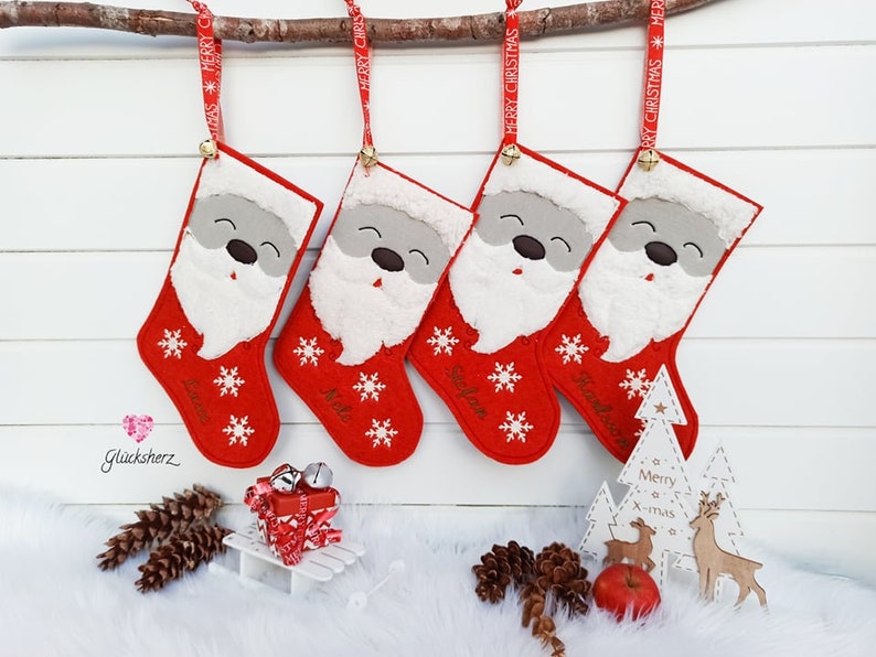 Stickdatei Filz Nikolausstiefel ITH Weihnachtsmann