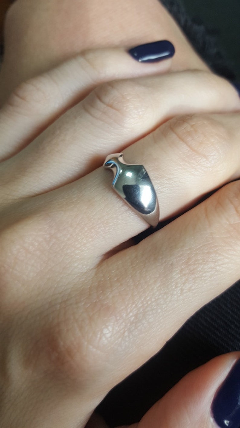 Sterling silver ring Minimalist silver ring Simple silver ring Stackable modern ring Statement ring Stacking ring Wire ring silver jewelry