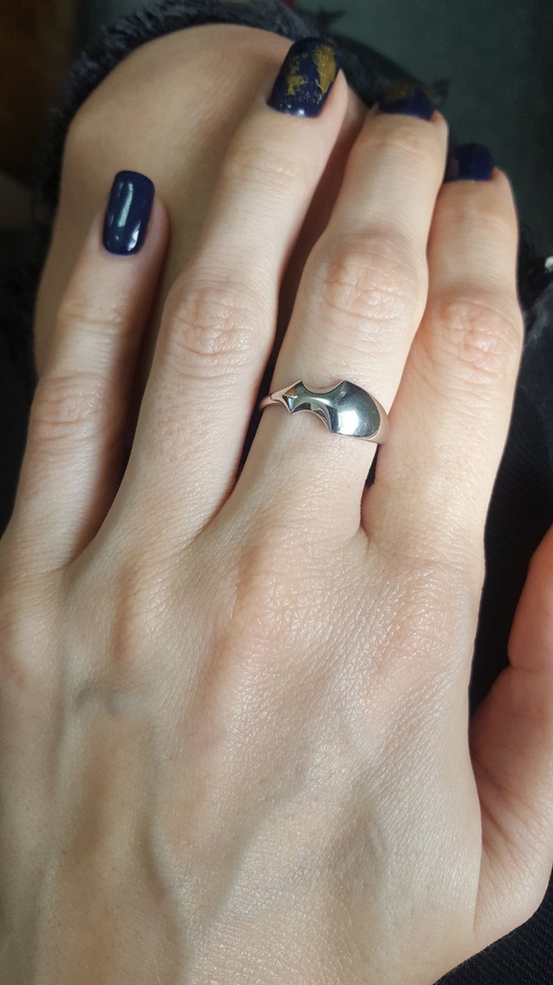 Sterling silver ring Minimalist silver ring Simple silver ring Stackable modern ring Statement ring Stacking ring Wire ring silver jewelry