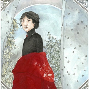 Watercolor & Ink 8.5x11 Art Print: Chinese Jasmine
