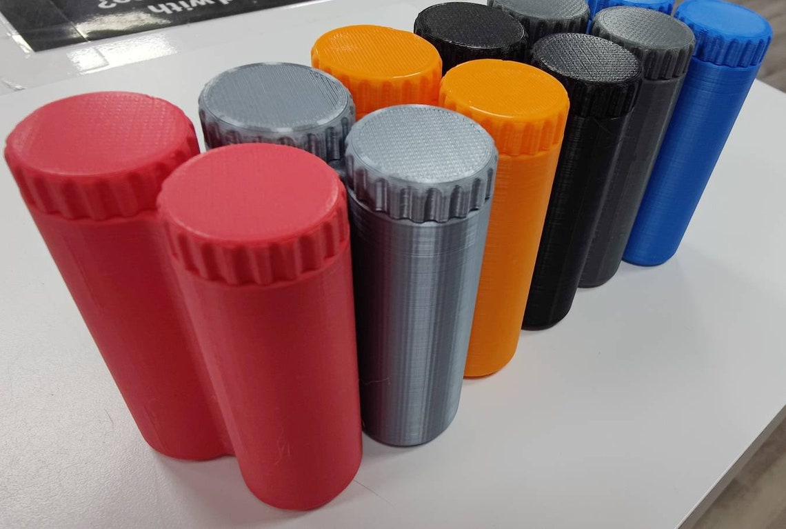 21700 battery case W/ Threaded caps Etsy