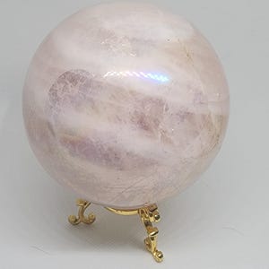 Aura-Coated Rose Quartz Sphere (89.2mm)