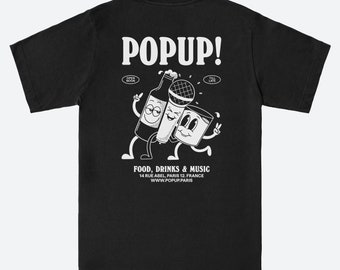 T-shirt noir Micro x POPUP!