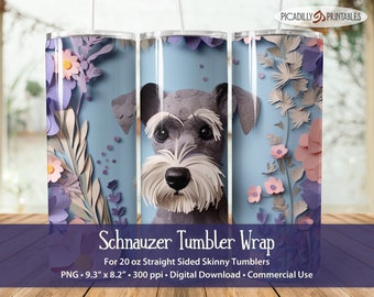 ミニチュア シュナウザー ステンドグラス 20 オンス スキニー