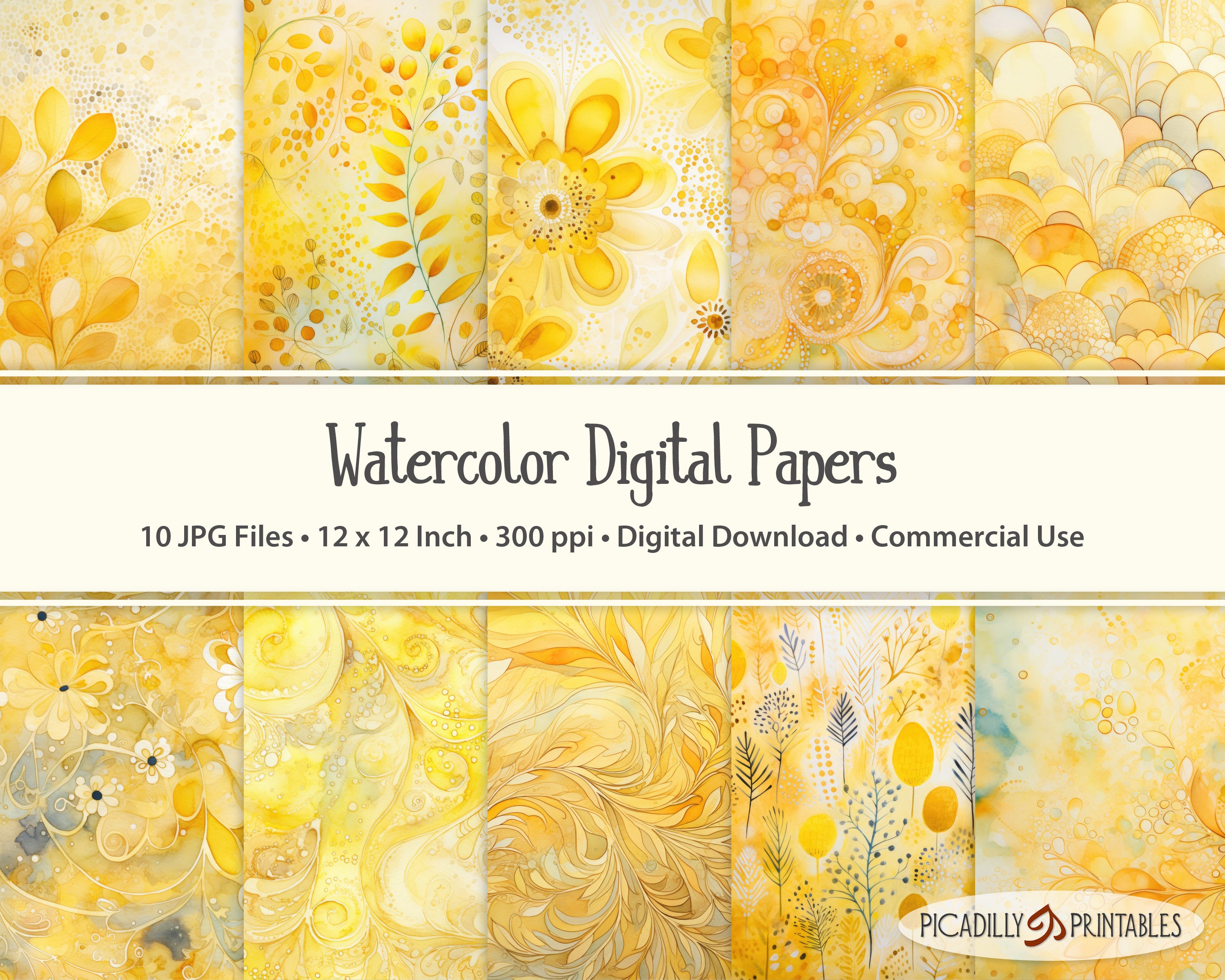 REAL Watercolour Digital Paper, scrapbooking supplies, clip art supplies,  cute card paper, sticker paper, rose gold confetti, glitter border By  Sunflower Day Love