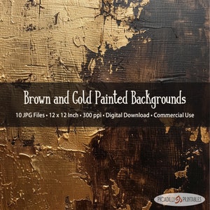 Bruine en gouden achtergronden - 10 JPG-bestanden - 300 PPI - 12 x 12" - commercieel gebruik toegestaan