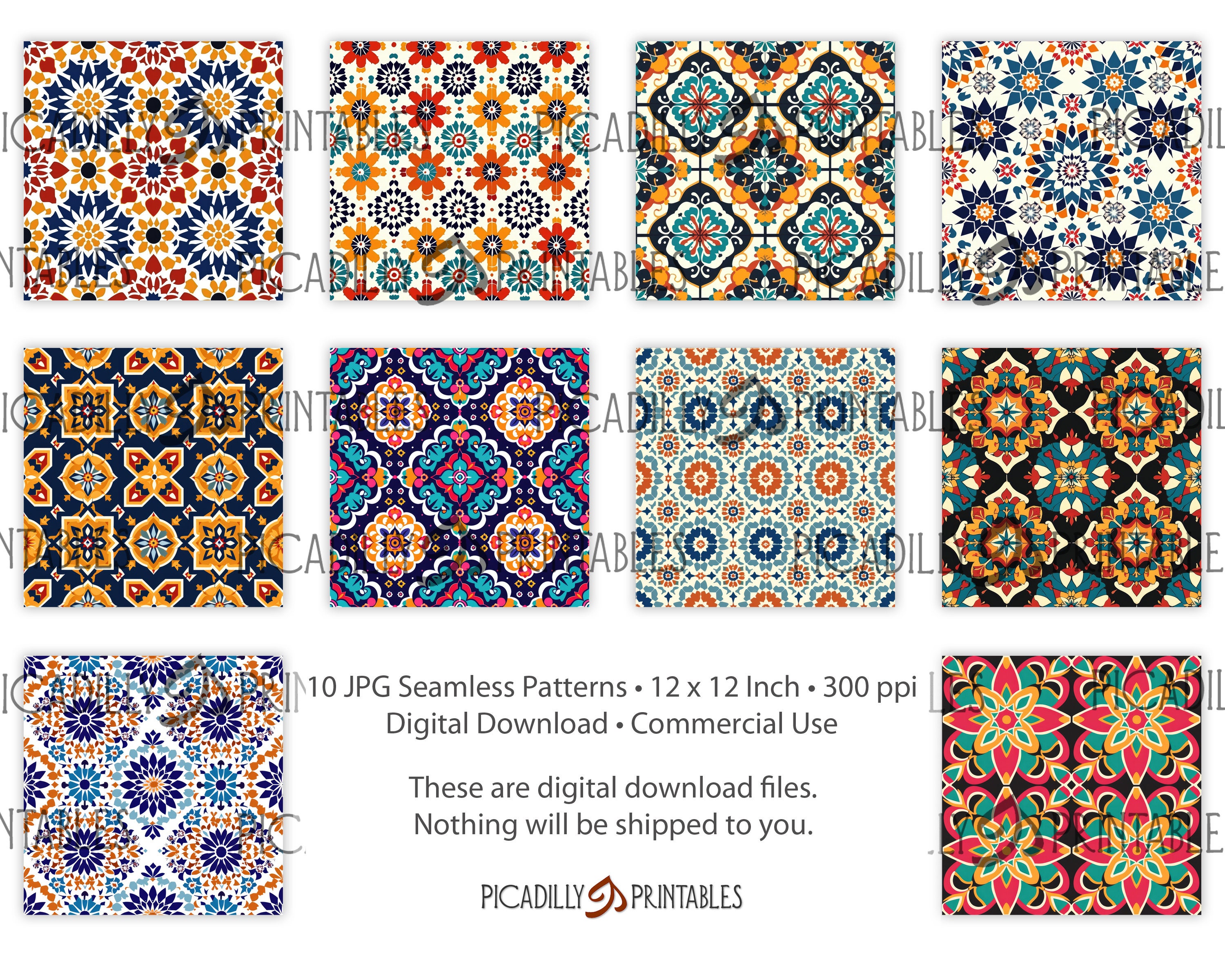 Spanish Custom Pattern Spanish Tile Seamless Patterns for Wallpapers, Textiles, Wrapping Paper ...