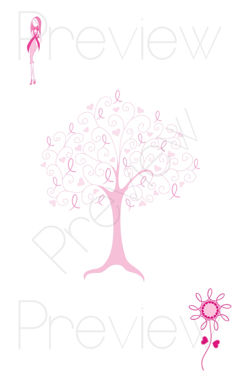 Cute Stationery Set for Pen Pals Custom Available Snail Mail Writing Awareness Dress Ribbon for Breast Cancer Awareness Letter Set