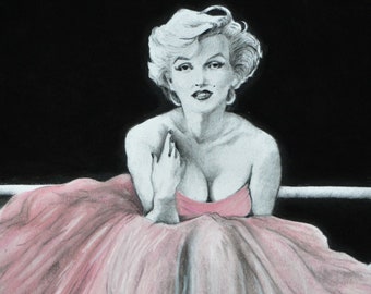 Marilyn's Ballet-Print of Original Charcoal Drawing