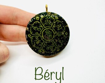 Beryl, symbol om mani padme hum lustrous diamond effect - envelops and comforts the emotional body