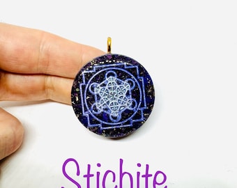 Stichtite (high quality) metatron symbol 4 cm - Inner child healing stone