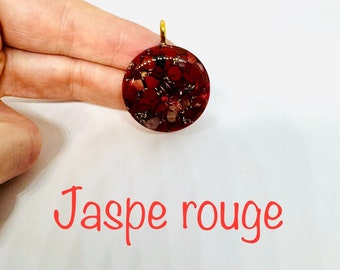 Red jasper - high quality - - lustrous diamond effect - blood circulation