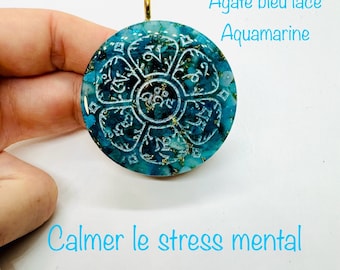 Calmer le stress mental symbole om mani padmé hum     - calme le mental , lâcher prise et travail le Chakra de la gorge